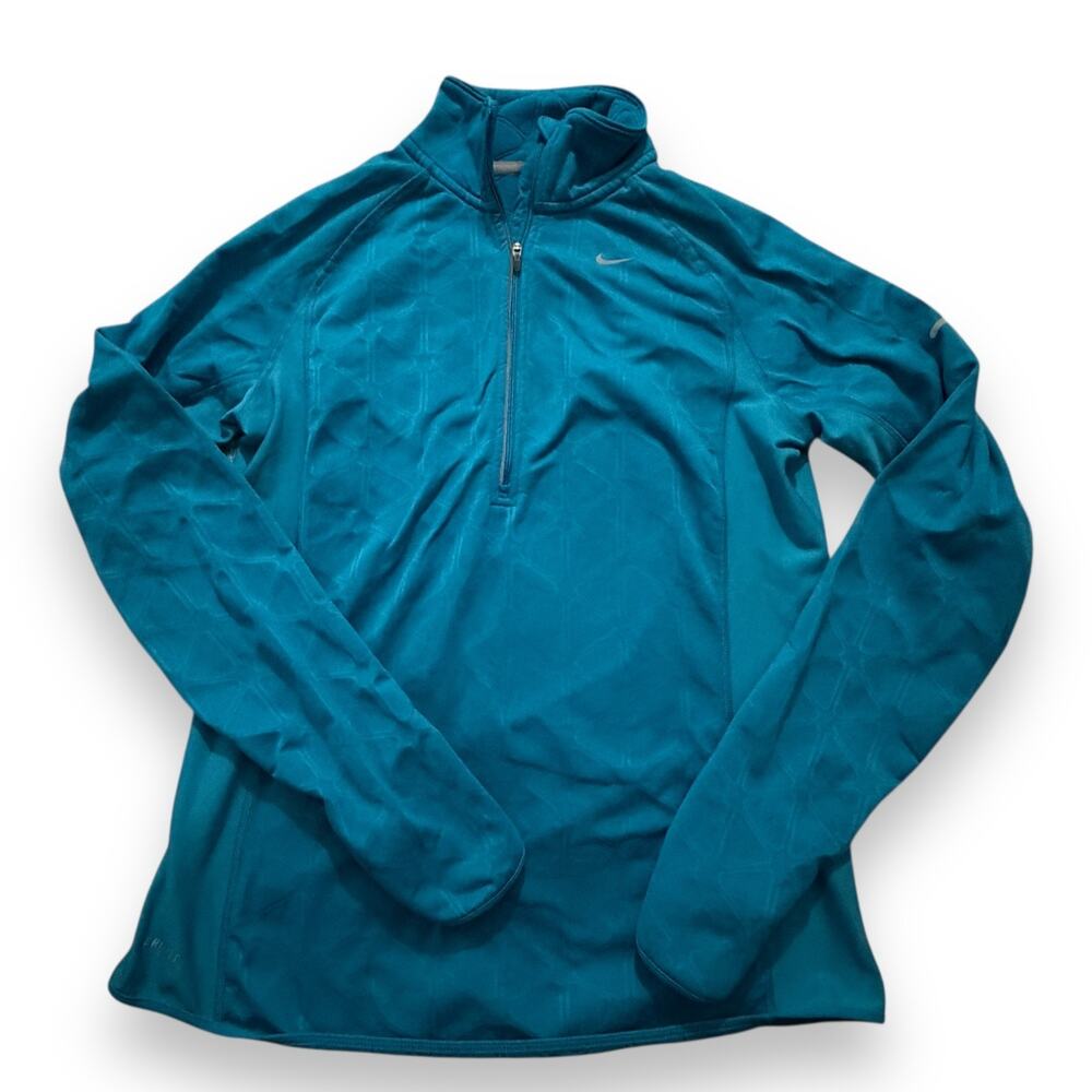 Nike Element‎ Shield Women's Size Large Blue 1/2 Zip Running Pullover Jacket